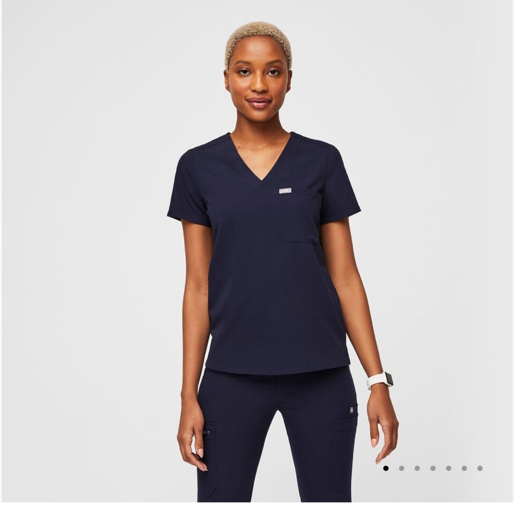 Figs Catarina Scrub Top Navy XS